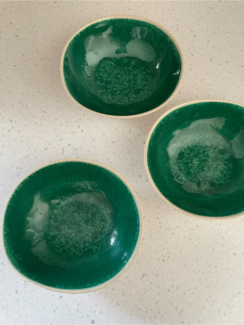 Anthropologie Dakota Melamine Dinner Bowls Set Of 3 In Green